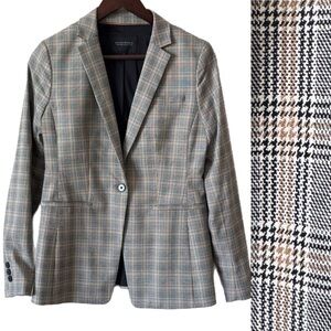 BANANA REPUBLIC Long & Lean Blazer Plaid Sz 2